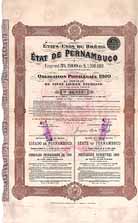 tat de Pernambuco Emprunt 5 % 1909