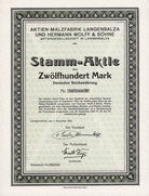 Aktien-Malzfabrik Langensalza und Hermann Wolff & Shne AG