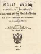 Staats-Vertrag von 1826 sterreich / Herzogthum Modena